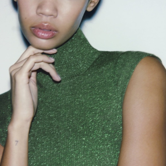 ZARA BLOGGERS FAV KNIT DRESS WITH METALLIC THREAD - Picture 9 of 13